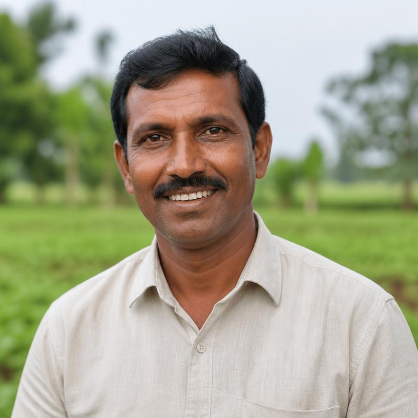 Portrait of Ramesh Yadav, farmer development participant